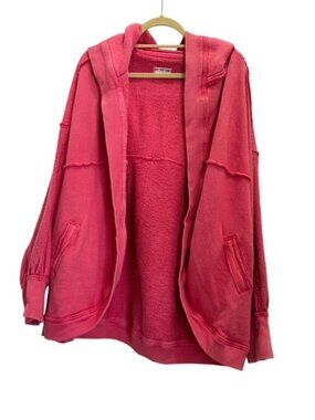 Free People We The Free Small Forever Yours Slouchy Cardigan Coral Oversized